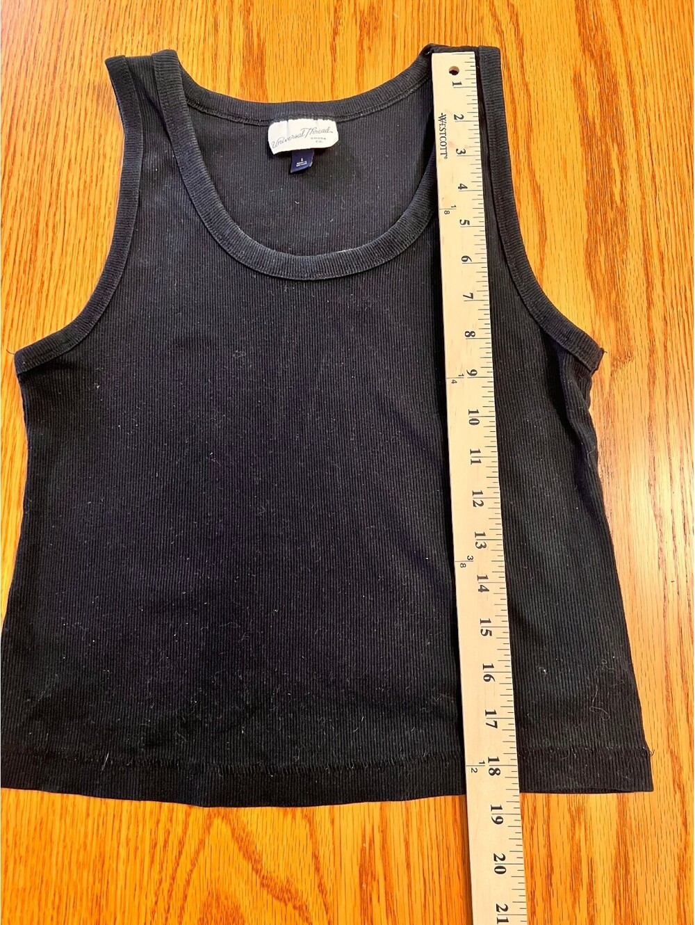 Universal Thread Black Ribbed Tank Top Size Large - Picture 4 of 6